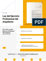 Ley Del Ejercicio Profesional Del Arquitecto
