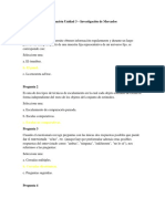 Evaluación Unidad 3 - Investigacion de Mercados