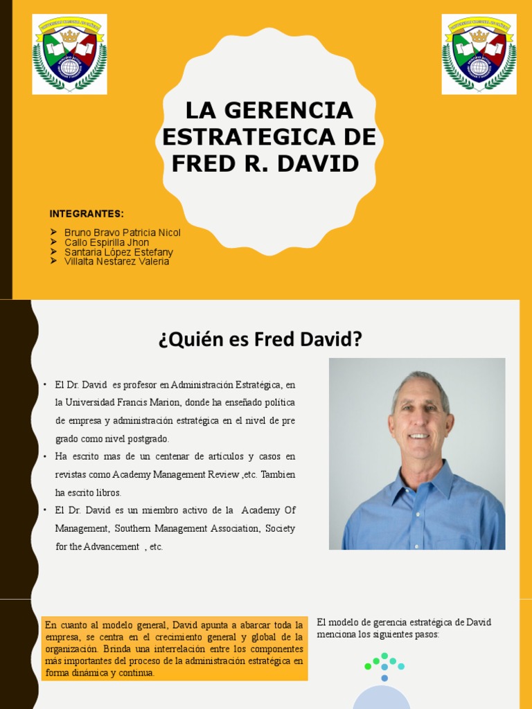 Modelo de Gerencia Estratégica de Fred David | PDF | Evaluación | Liderazgo