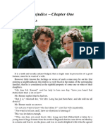 Pride and Prejudice - Chapter One: Jane Austen, 1813