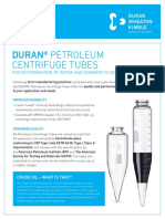 Duran® Petroleum Centrifuge Tubes: For Determination of Water and Sediment in Crude Oil