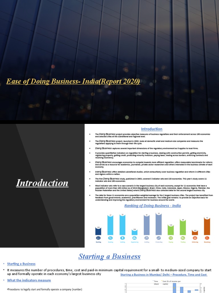 Ease of Doing Business | PDF | Bankruptcy | Business