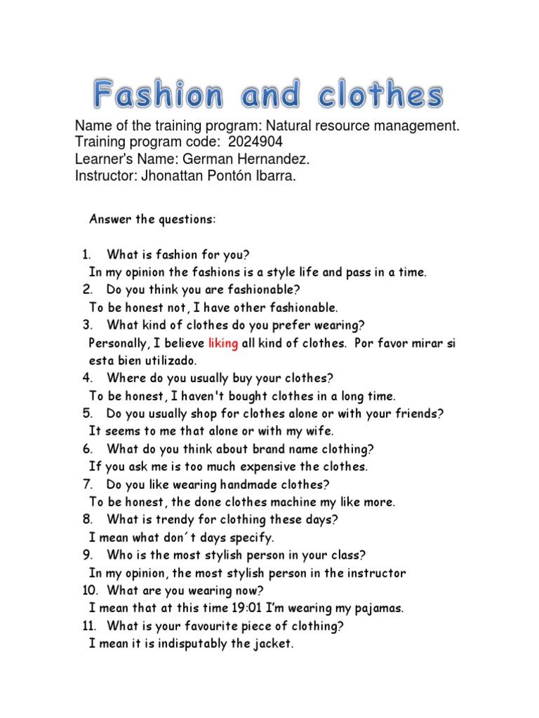 Fashion and Clothes | PDF | Sweater | Clothing