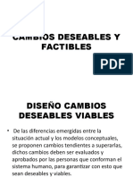 CAMBIOS DESEABLES Y FACTIBLES