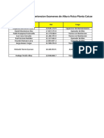 Evaluacion de Examenes de Altura Planta Caicaen