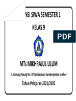 Cover Absen Siswa Kelas 9 MTs MU