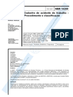 NBR14280 - Cadastro de Acidente Do Trabalho - Procedimento e Classificação