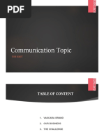 Communication Topic: For Rmit