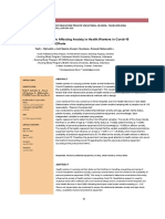 Factors Affecting Anxiety in Health Workers in Covid-19 Prevention Efforts