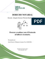 Procedimiento Con El Protocolo Al Fallecer El Notario - Jesus Villanueva