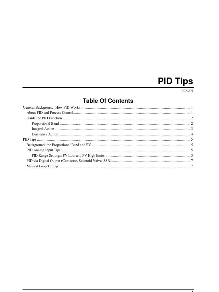 PID Tips 1 | PDF