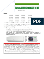 Manual e Serviço Condicionador de Ar Consul MSCA 0048