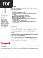 Features: SS400 Series Unipolar Hall-Effect Digital Position Sensor Radial Lead IC Package