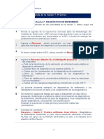 Diagnóstico de Enfermería: Agenda Sesión 7 Práctica