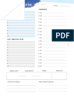 Planner Diario Color Simple 1