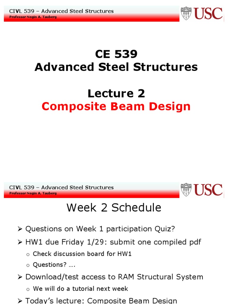 Composite Beam Design Overview | PDF | Beam (Structure) | Composite ...