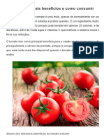 Principais benefícios e como consumir tomate