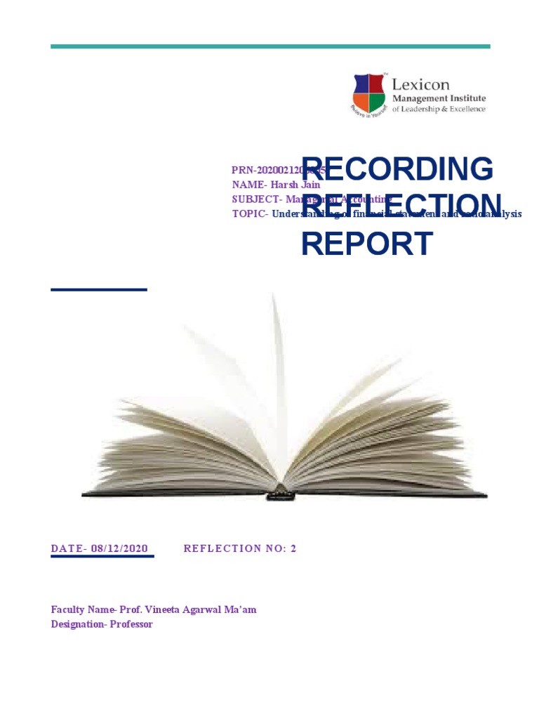 Reflection 2 Managerial Accounting | PDF | Financial Statement | Equity ...