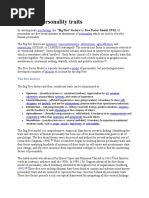 Download Big Five Personality Traits by Sunil Reddy SN53558131 doc pdf