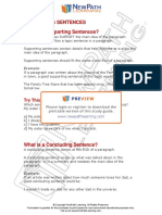 Supporting Sentences What Are Supporting Sentences?: Try This!