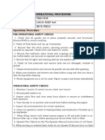 Operational Procedure Equipment Type TRACTOR Equipment Code L4018 40HP 4x4 Location Operation Procedure