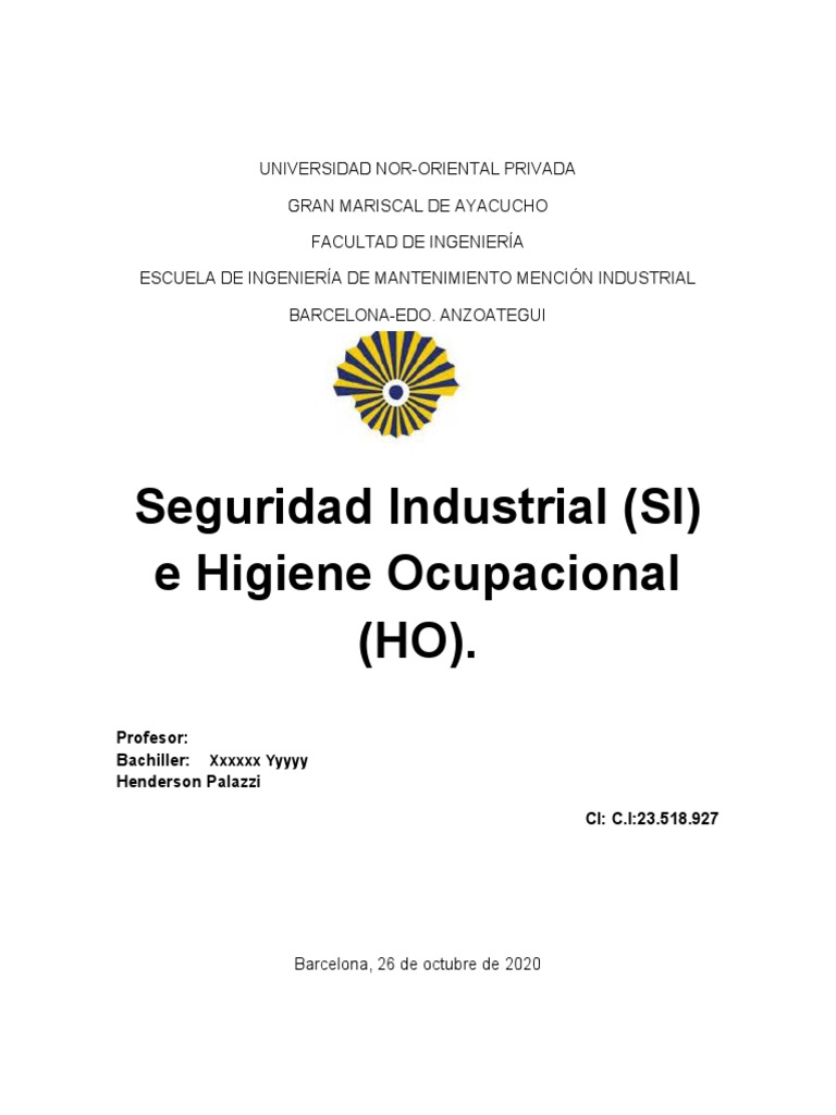 Seguridad e Higiene en el Trabajo | PDF | Riesgo | Seguridad y salud ...