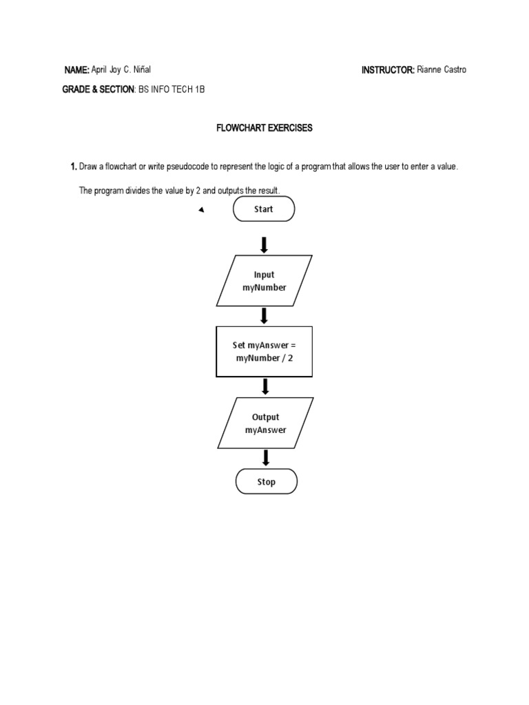 Flowchart Exercises: A Series of Programs to Calculate Geometric Values ...