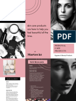 Pink Black Elegant Makeup Product Brochure