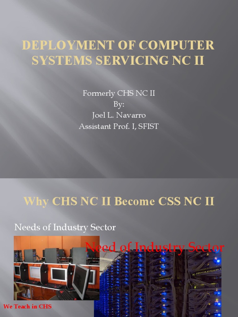 Deployment of Computer Systems Servicing NC II | PDF | Computer Network ...