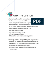 NCLEX STYLE QUESTIONS For Infection, Antibiotics, and Thermoregulation-1
