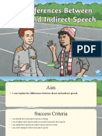 The Differences Between Direct and Indirect Speech Powerpoint