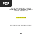 Effects of Intermittent Internet Connectivity To Learning Outcomes of Students I