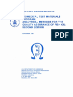 Biomedical Test Materials Program: Analytical Methods For The Quality Assurance of Fish Oil: Second Edition