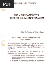 FHE FUNDAMENTOS HISTÓRICOS DA ENFERMAGEM aulas 1 e2