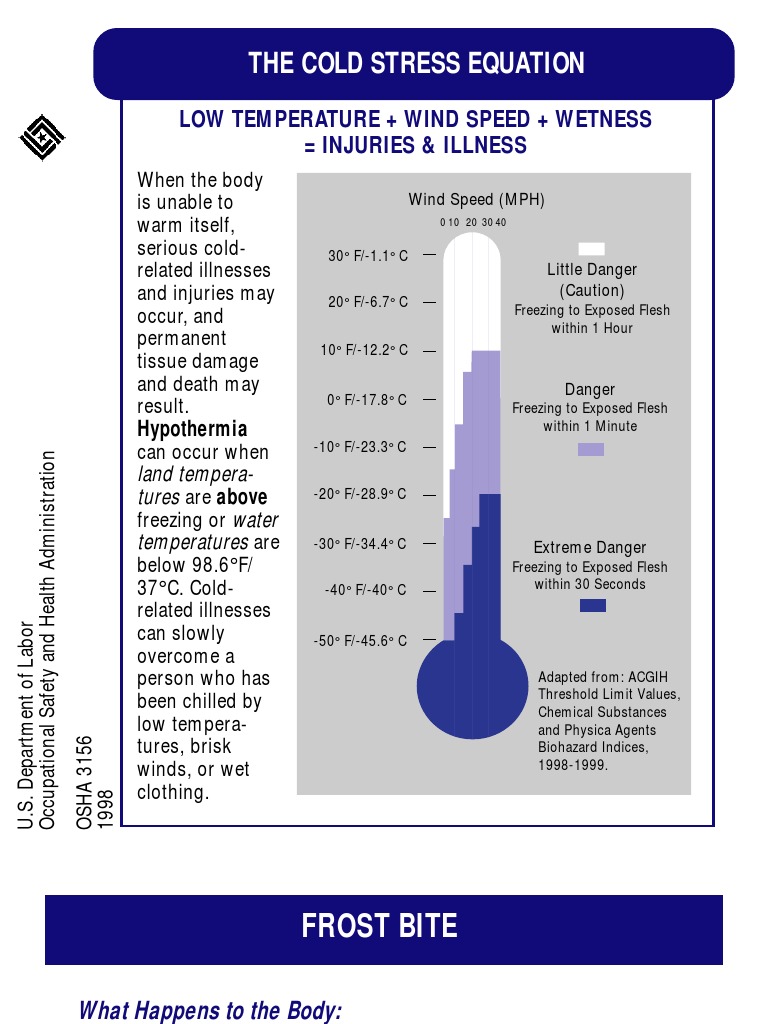 Thermal Cold Stress Risk | PDF