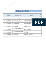 ARVIII Required Spare Parts List: SR# AUX Part # Spare Parts For CAC Model # Qty (Nos)