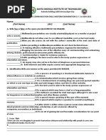 Santa Monica Institute of Technology: (First Name) (M.I) (Last Name)