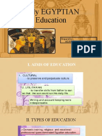 Early Egyptian Education: Prepared By: Aileen D. Gonzales