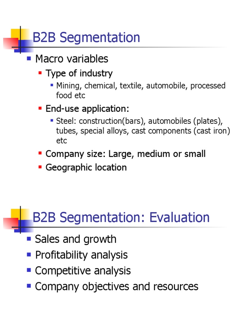 3 B2B Segmentation | PDF