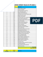 Daftar NIlai Dan Absen Sejarah Minat Kelas XI IPS SMT 1