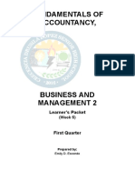 Fundamentals of Accountancy,: Learner's Packet