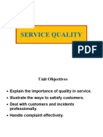 Unit 10 - Service Quality