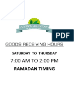 Ramadan Working Hours