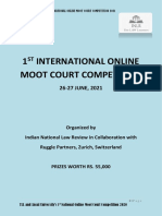 1 International Online Moot Court Competition: 26-27 JUNE, 2021
