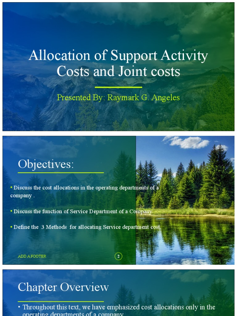 Allocation of Support Activity Costs and Joint Costs | PDF | Business ...
