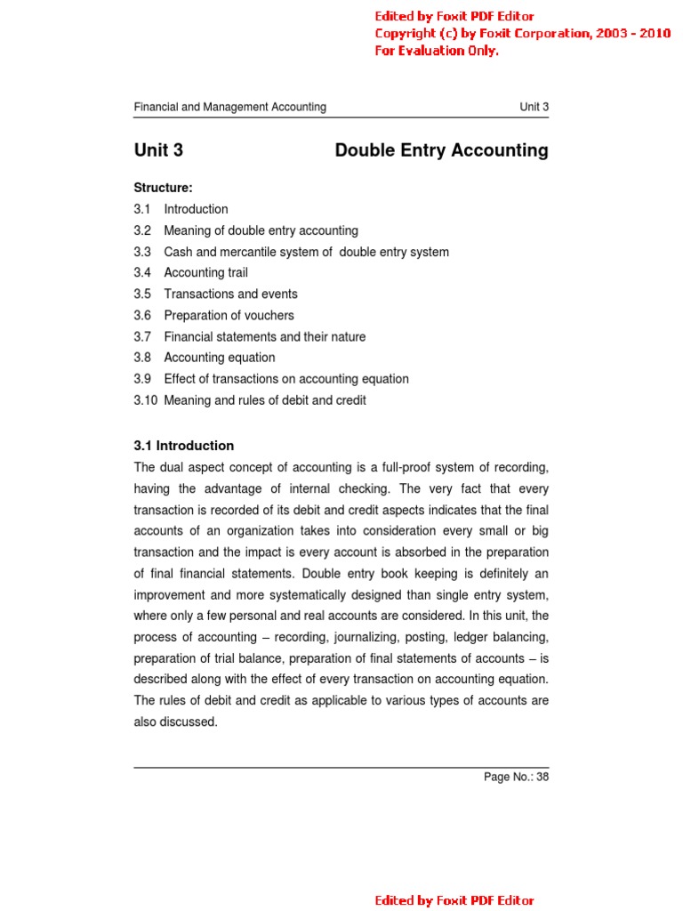Double Entry Accounting Explained | PDF | Debits And Credits | Bookkeeping