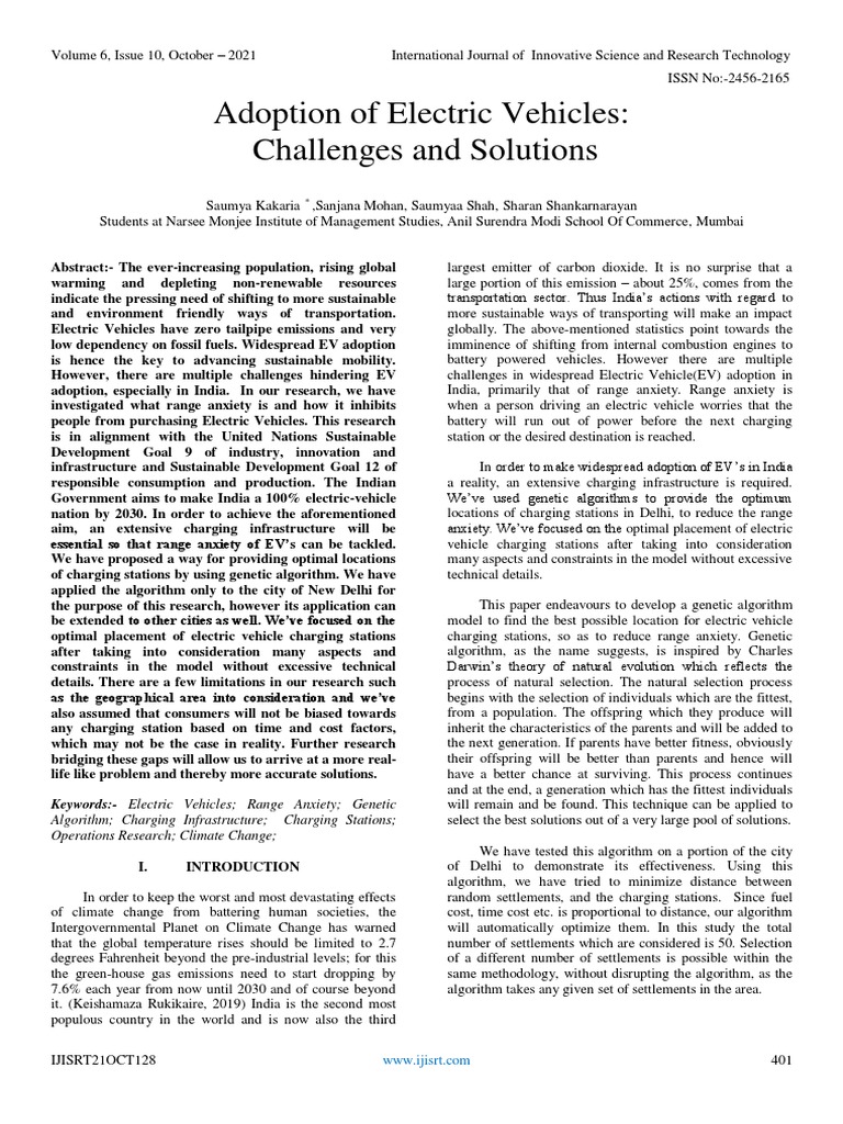 Electric Vehicle Charging Solutions in India | PDF | Electric Vehicle ...