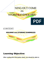 LEARNING OUT COME 4 Sandwich