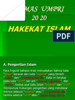 Materi 1. Hakekat Islam (Peran Tauhid Dalam Kehidupan)