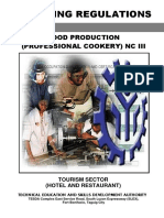 Food Production (Professional Cookery) NC III